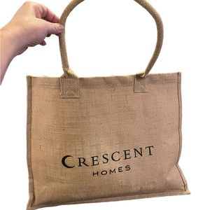 Tan Burlap Reusable Tote